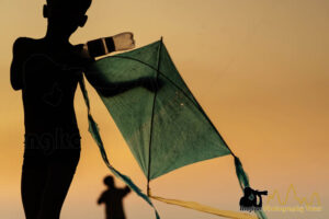 cambodian kites sunset